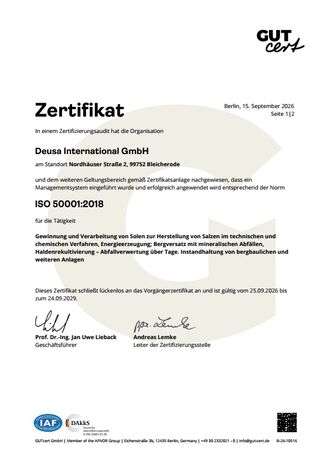 Zertifizierung nach ISO 50001